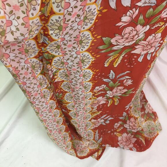 City Triangles Halter Dress Rust Teagreen XS - Picture 3 of 14